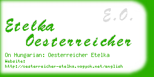 etelka oesterreicher business card